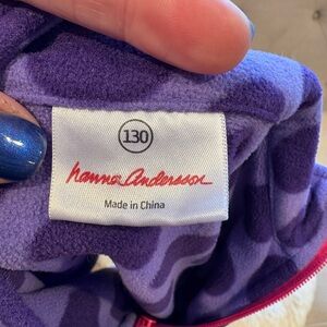 Hanna Andersson Purple Patterned Fleece